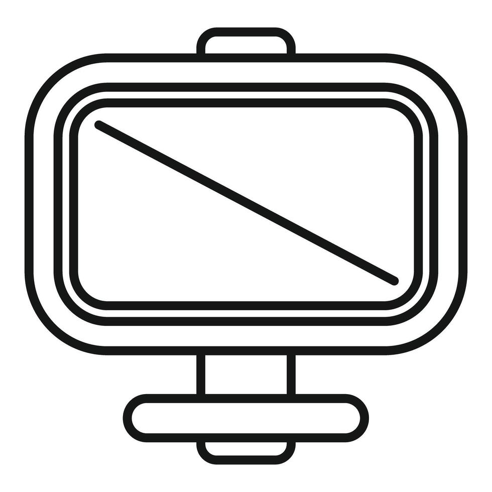 Action camera capturing extreme sports showing diagonal line vector