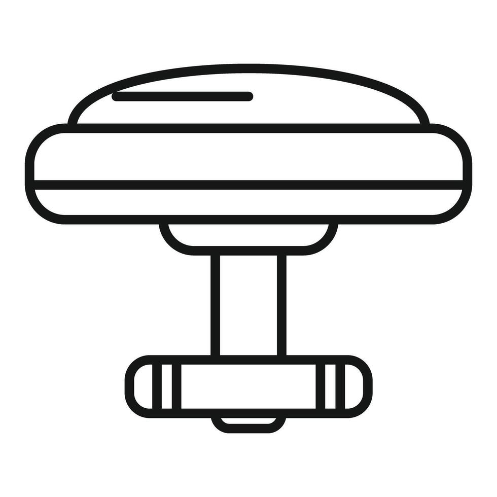 Drone flying with camera recording modern cityscape vector