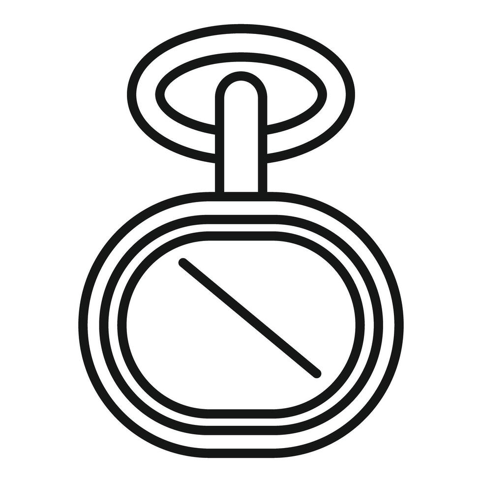 Round pocket watch showing time passing icon vector