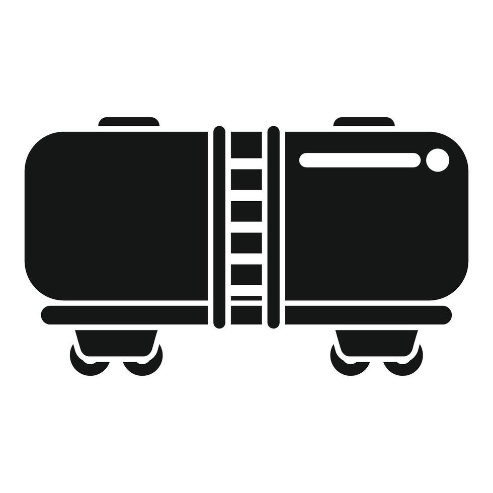 Tank wagon carrying oil products by rail transporting fuel by train vector