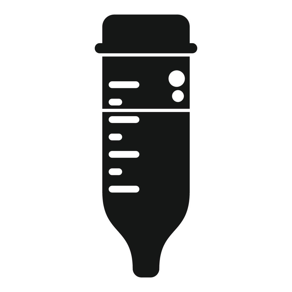 Chemical test tube icon showing experiment or lab work vector
