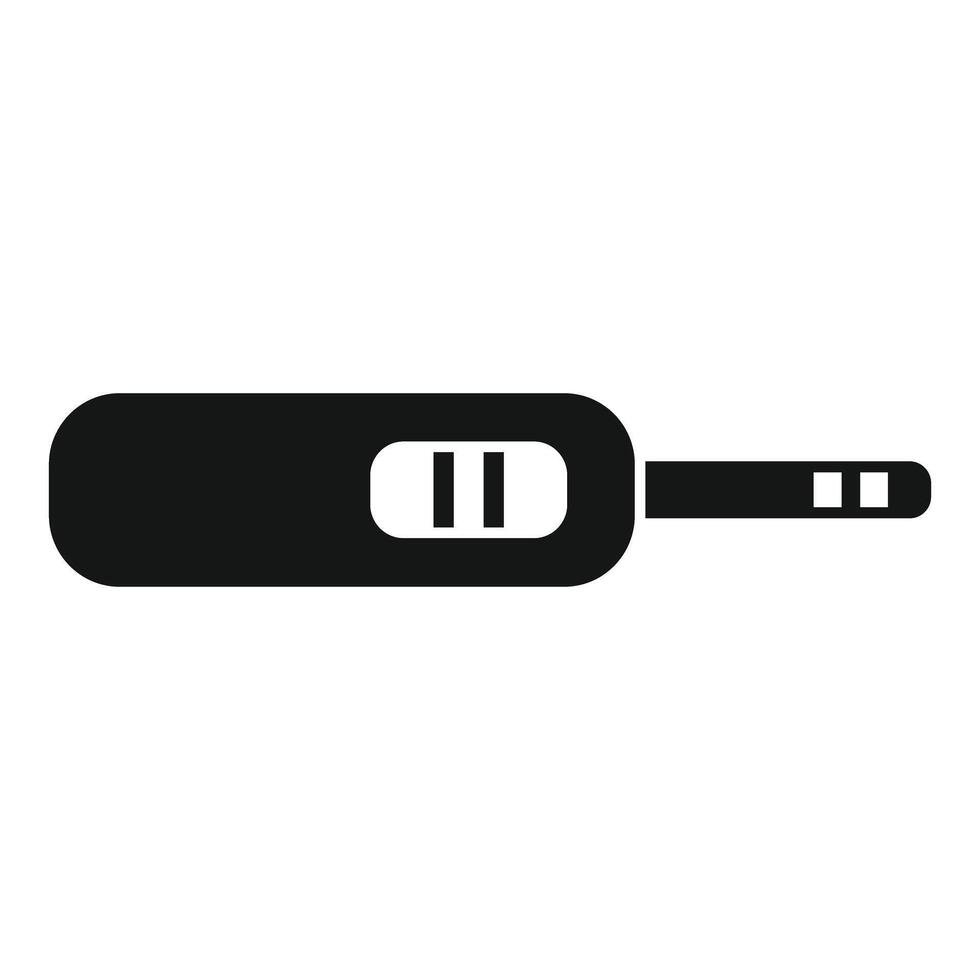 Positive pregnancy test result showing two lines icon vector