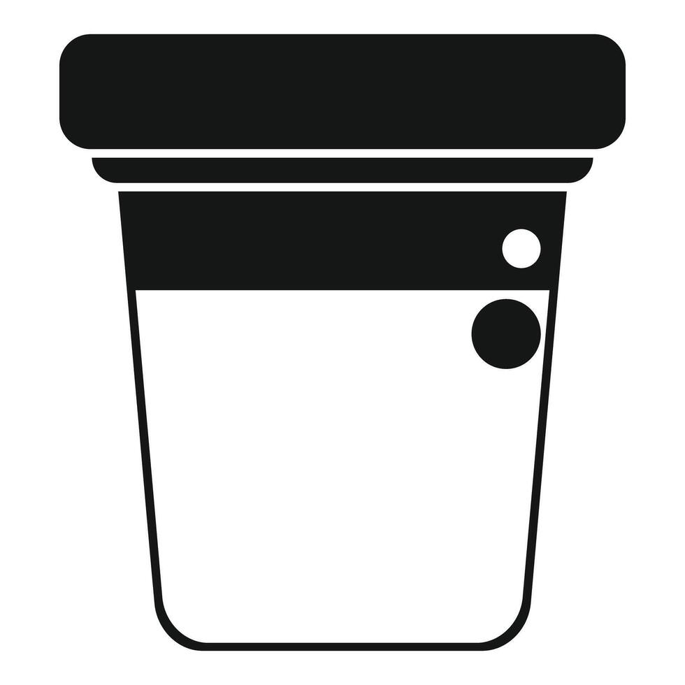 Plastic container for analysis holding medical sample vector
