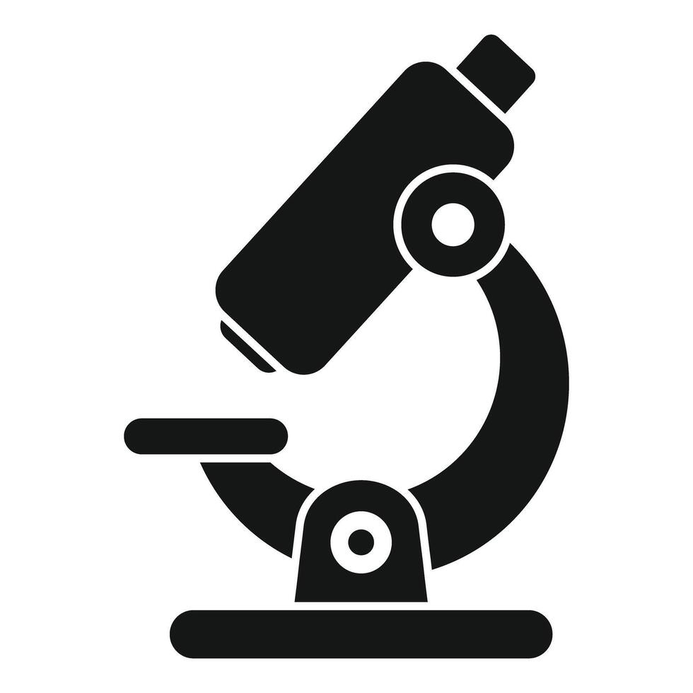 Laboratory microscope standing ready for scientific research vector