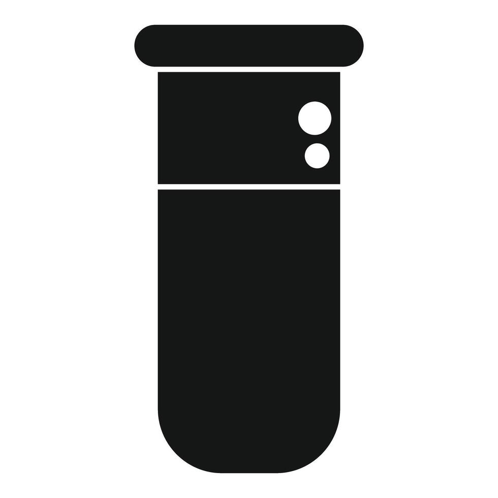 Closed test tube containing chemical substance for experiment vector