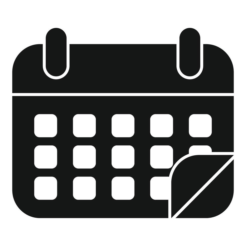 Wall calendar changing month icon showing time passing vector