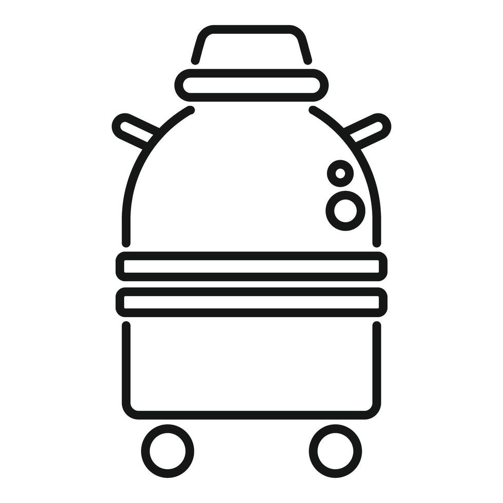 Medical cryobank storing biological samples with liquid nitrogen vector