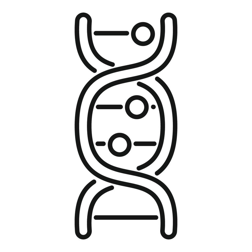 Dna structure forming double helix with connected strands vector