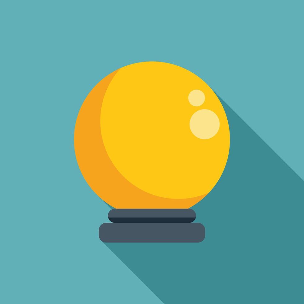 Fortune teller crystal ball glowing on a stand vector