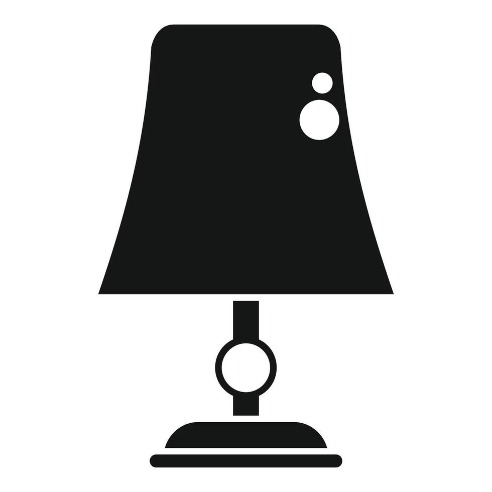 Elegant tall desk lamp standing and illuminating vector