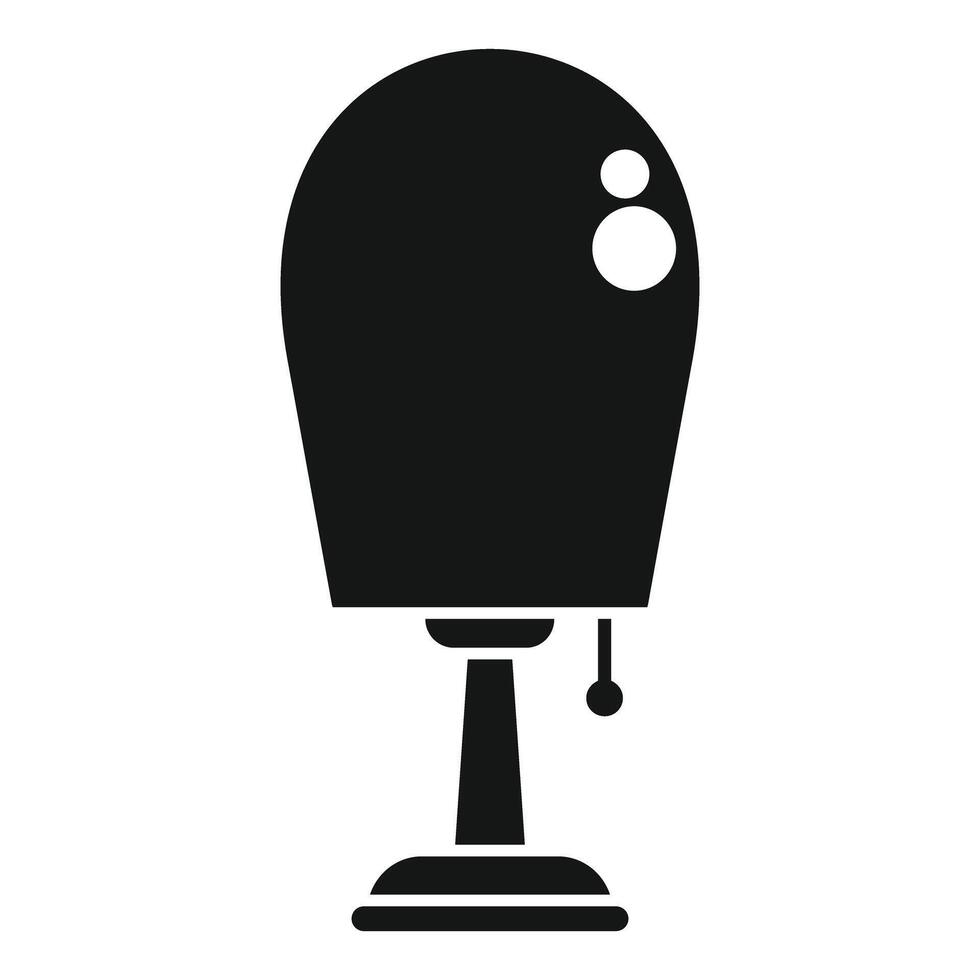 Modern table lamp with big lampshade standing on the floor vector