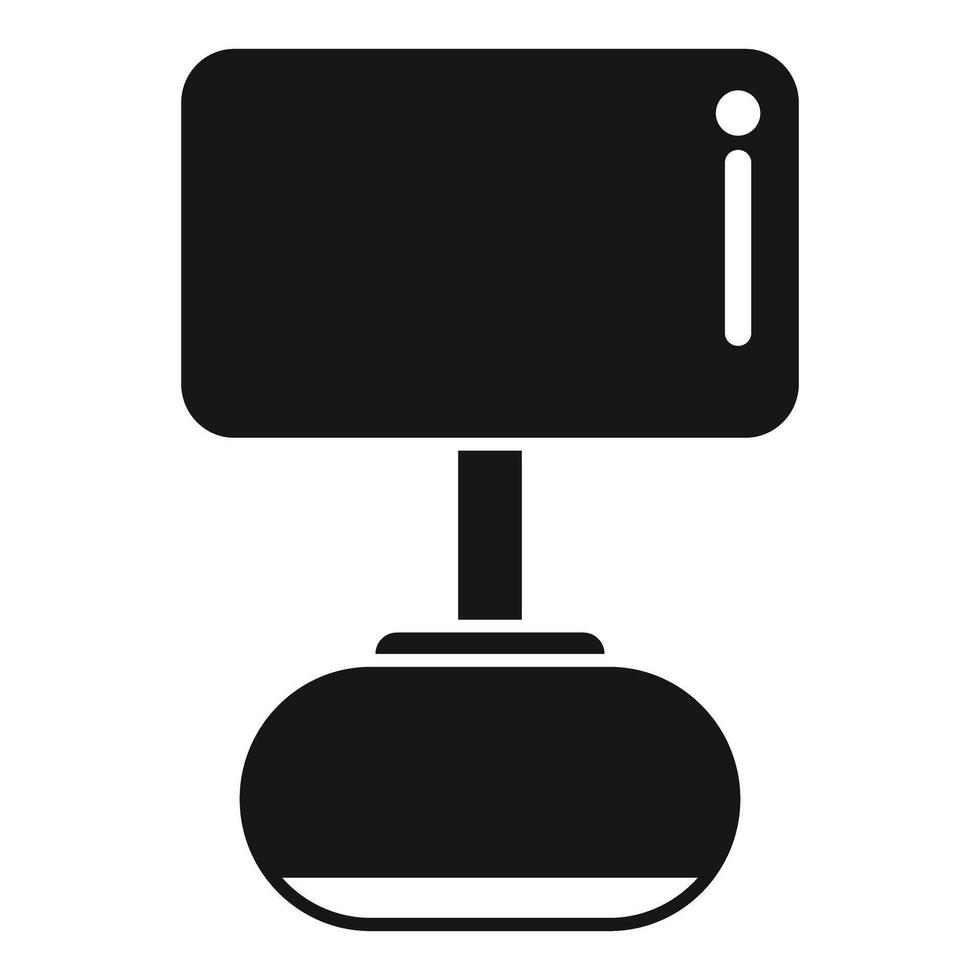 Modern smart speaker voice assistant listening for commands icon vector