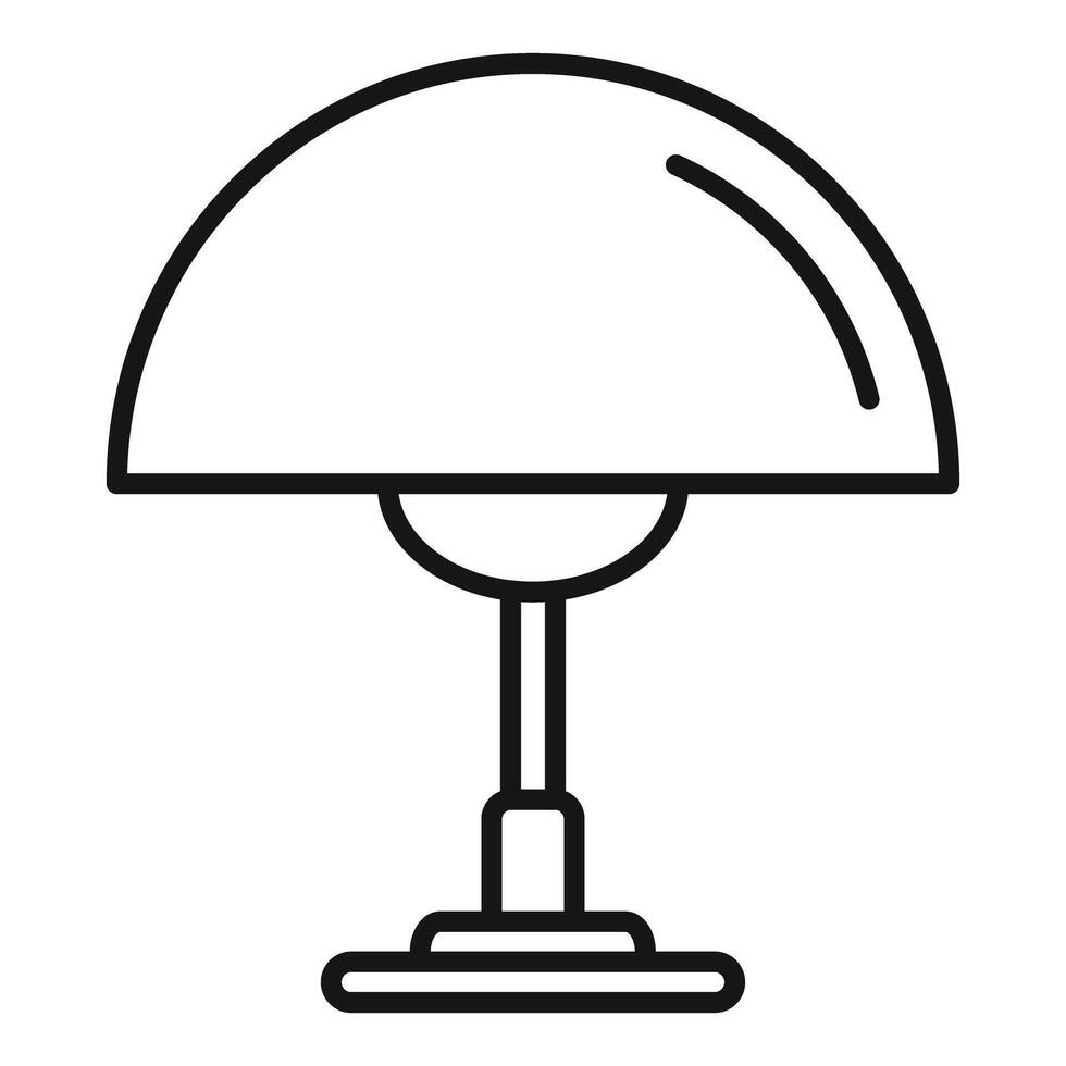 Modern desk lamp standing on a table, providing light for work or study vector