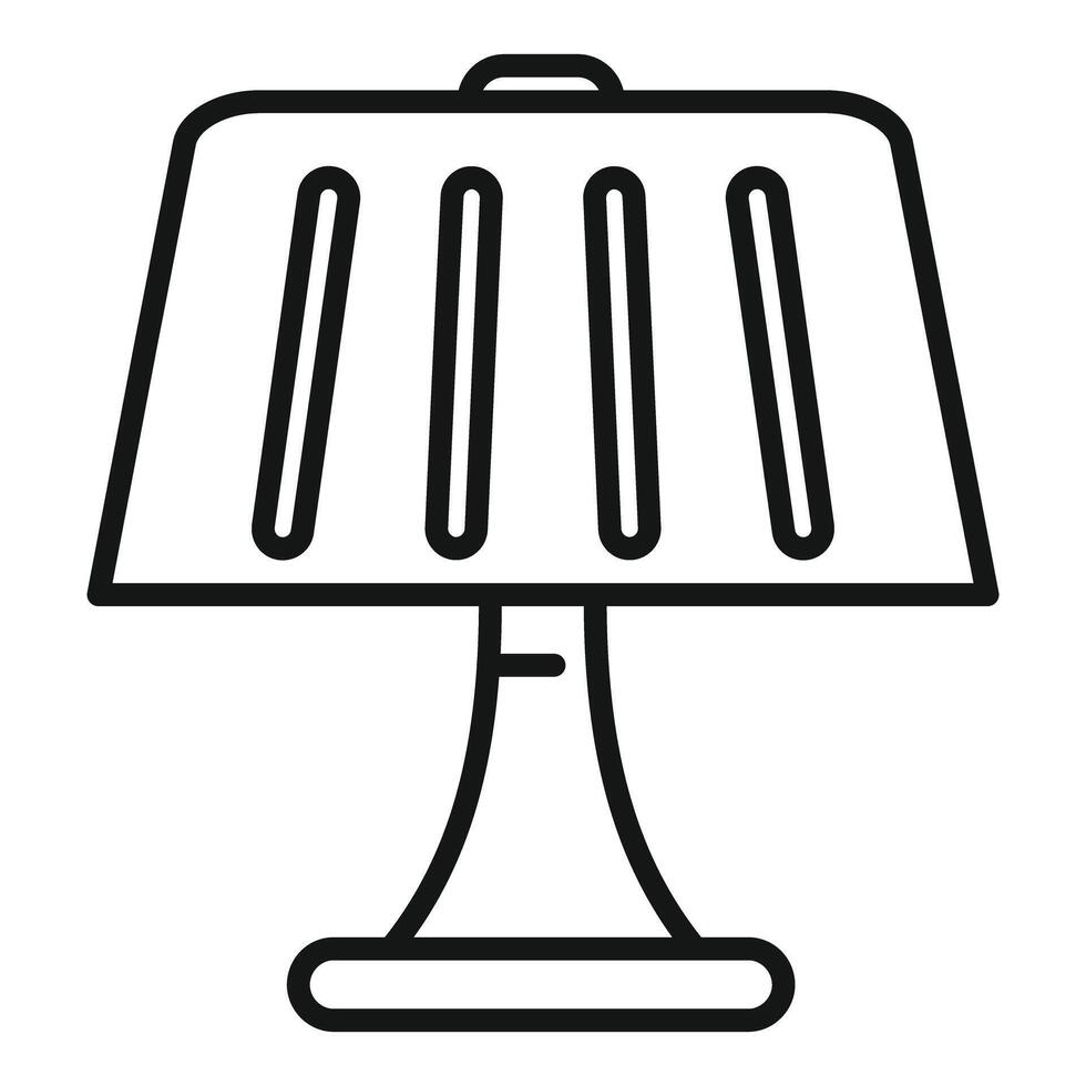 Modern table lamp standing on a table providing light vector