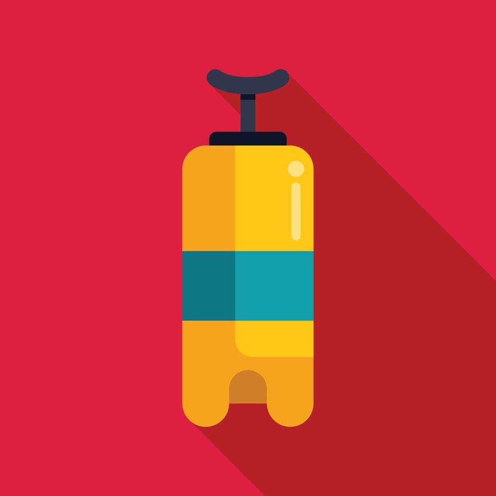 Oxygen cylinder for diving, allowing you to breathe underwater vector