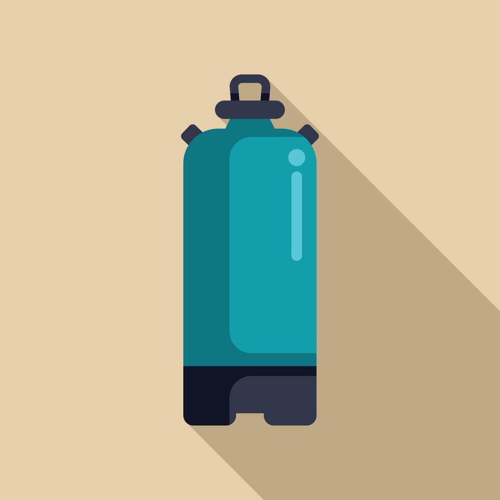 Oxygen tank filled with air for diving in sea and ocean vector
