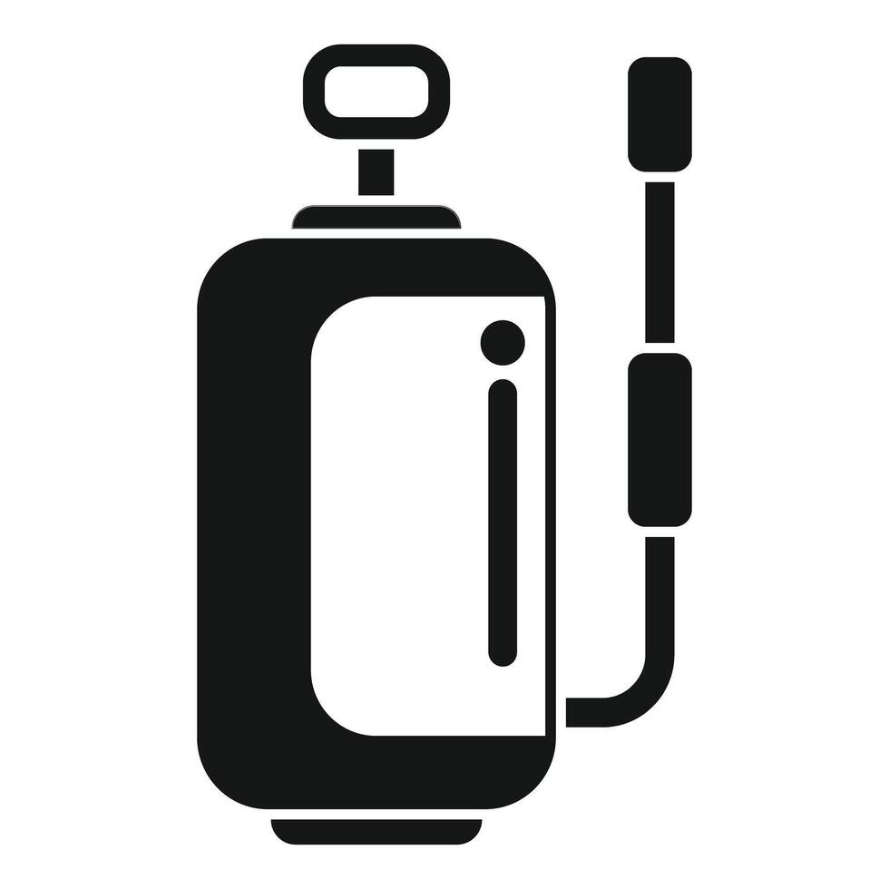 Gas cylinder with burner hose system for cooking and heating vector