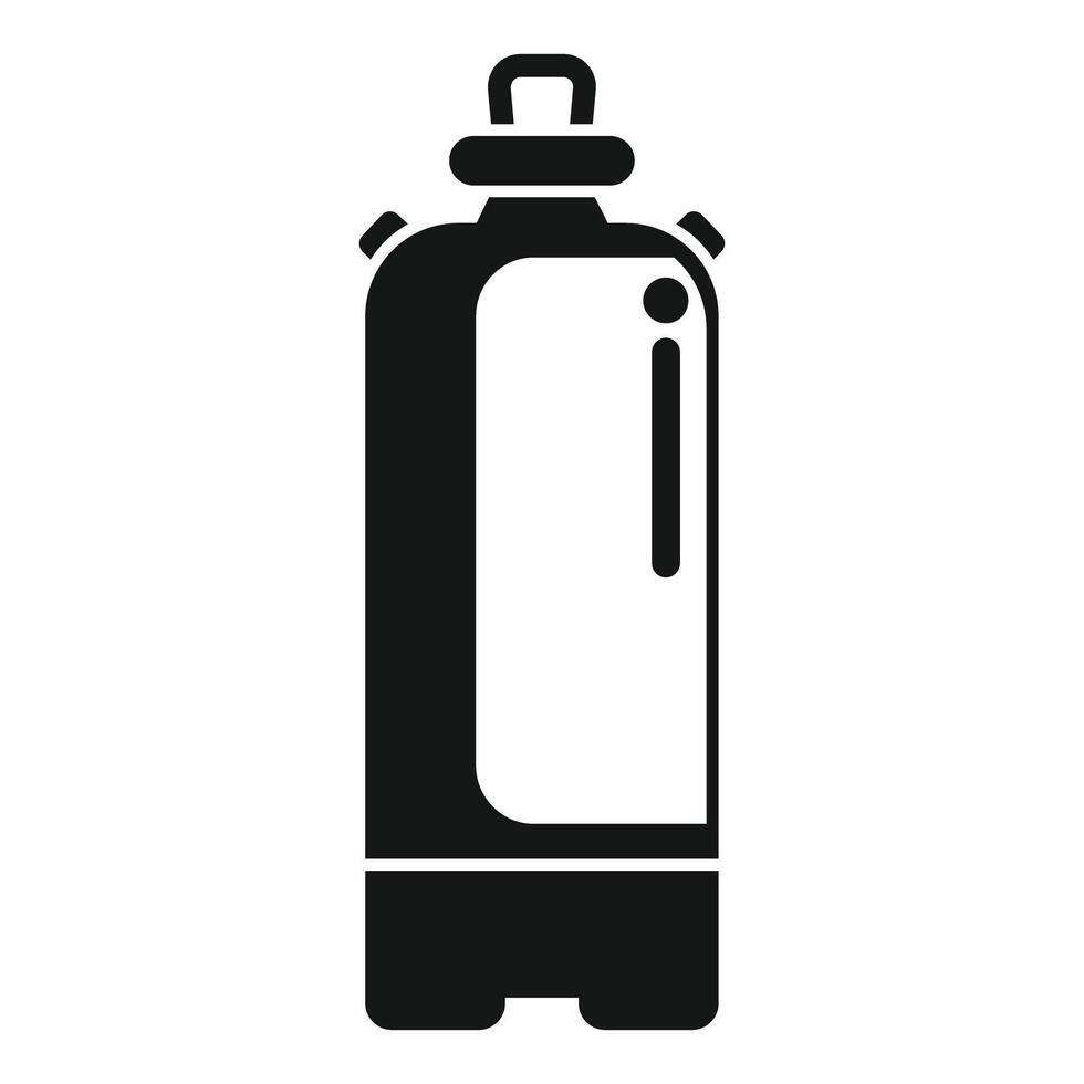 Oxygen tank icon representing scuba diving equipment for underwater exploration vector