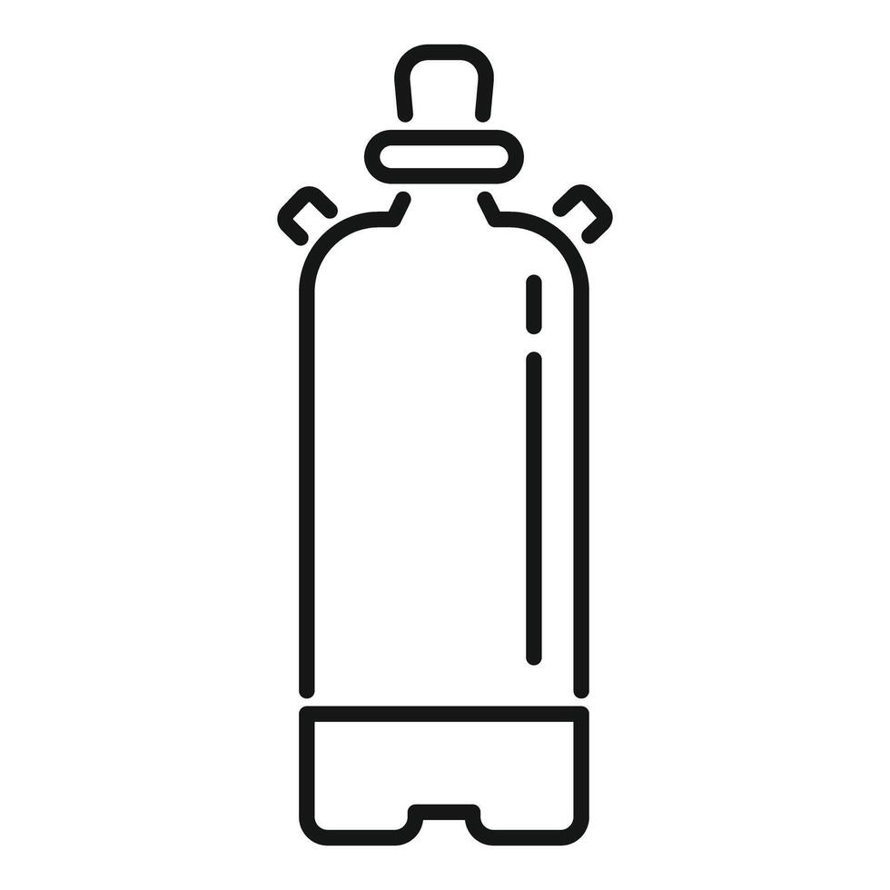Oxygen tank icon representing scuba diving equipment vector