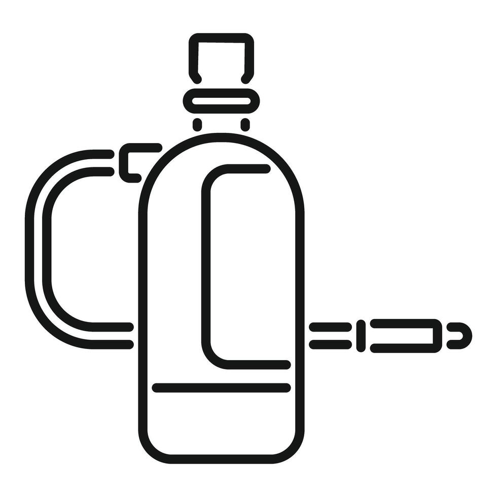 Plastic bottle bong with lighter being used for smoking weed vector