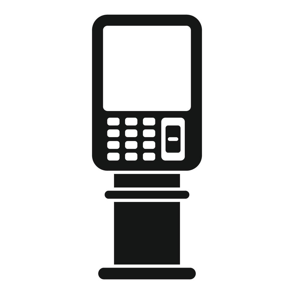 Information kiosk providing digital assistance icon vector