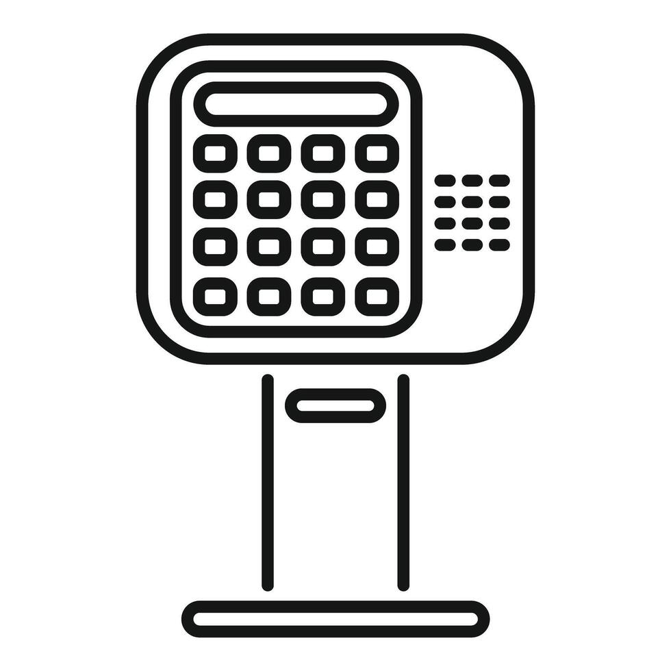 Electronic payment terminal accepting contactless payment vector