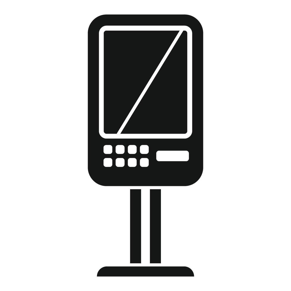 Information kiosk with blank screen showing important information vector