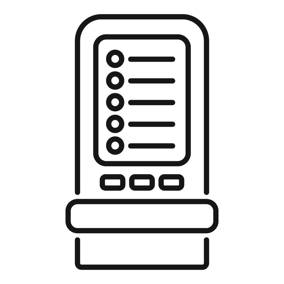 Electronic voting machine with buttons and screen for voting vector