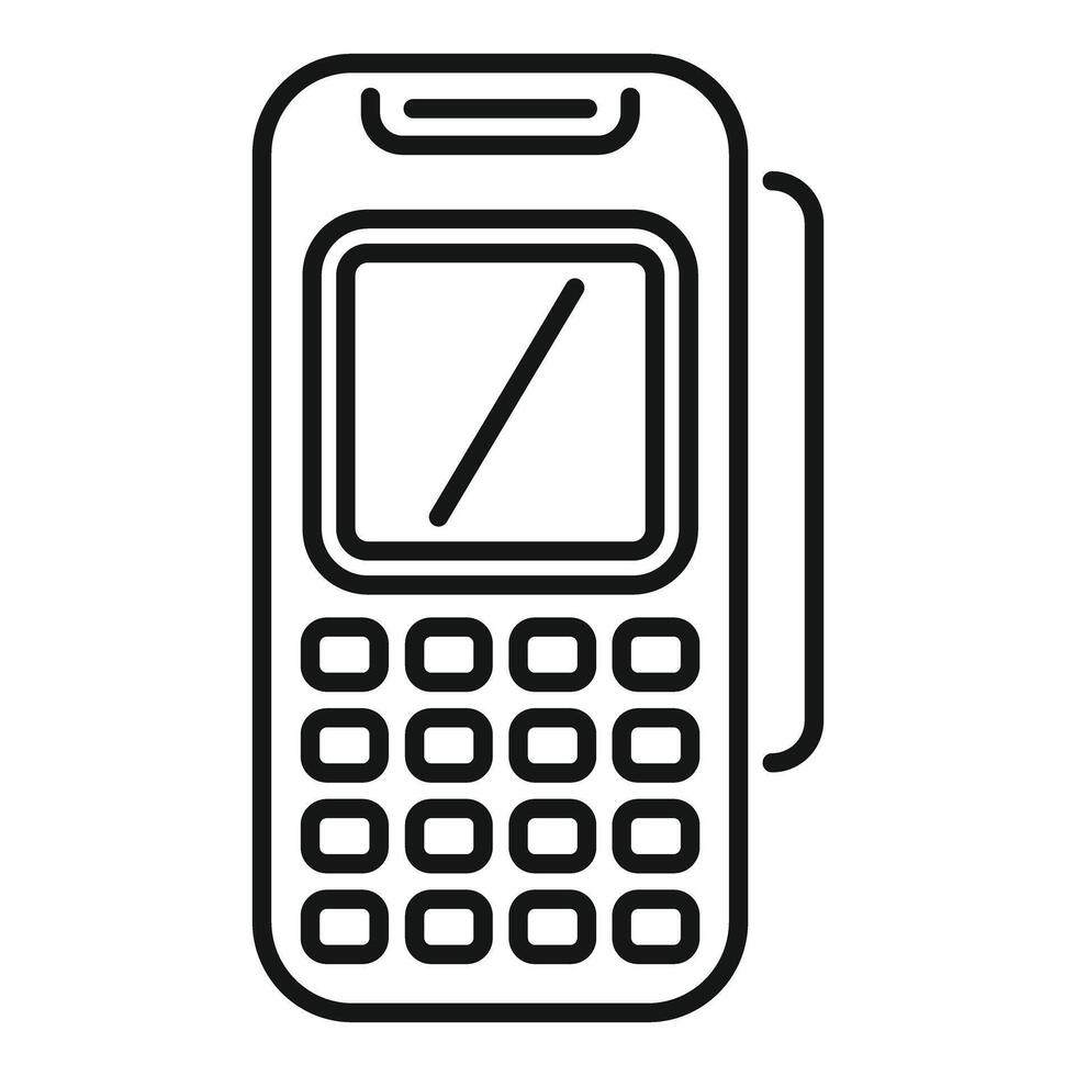 Mobile payment terminal accepting contactless payment vector