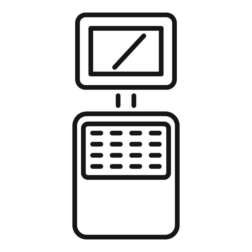 Electronic cash register showing accepting payment icon vector