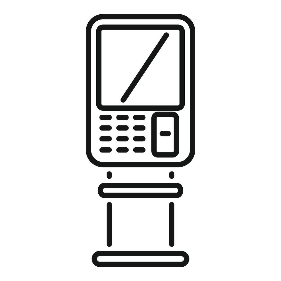 Parking meter is accepting contactless payment using mobile phone nfc technology vector