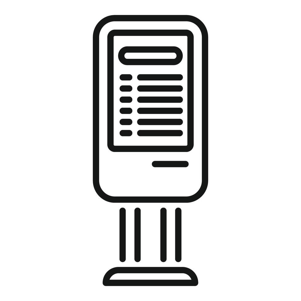Payment terminal showing processing transaction icon vector