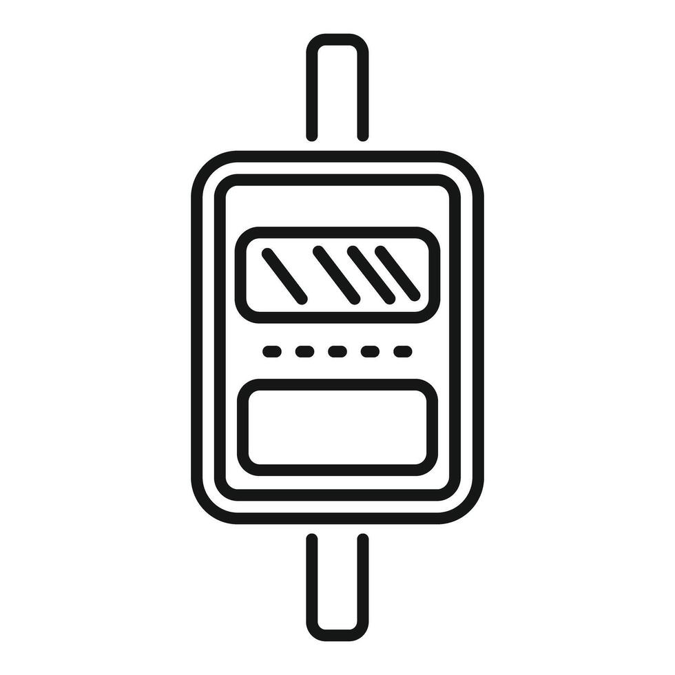 Parking meter showing time remaining icon outline style vector