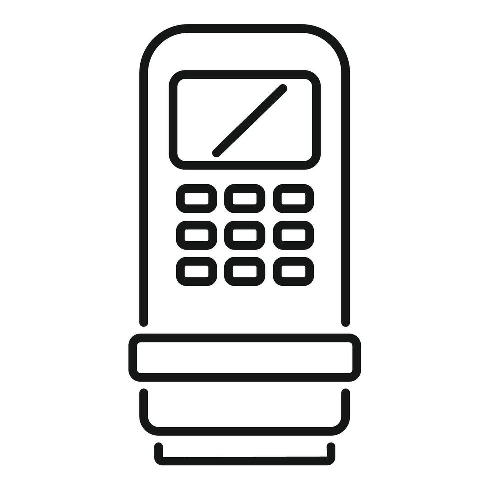 Point of sale terminal printing a receipt for credit card payment vector