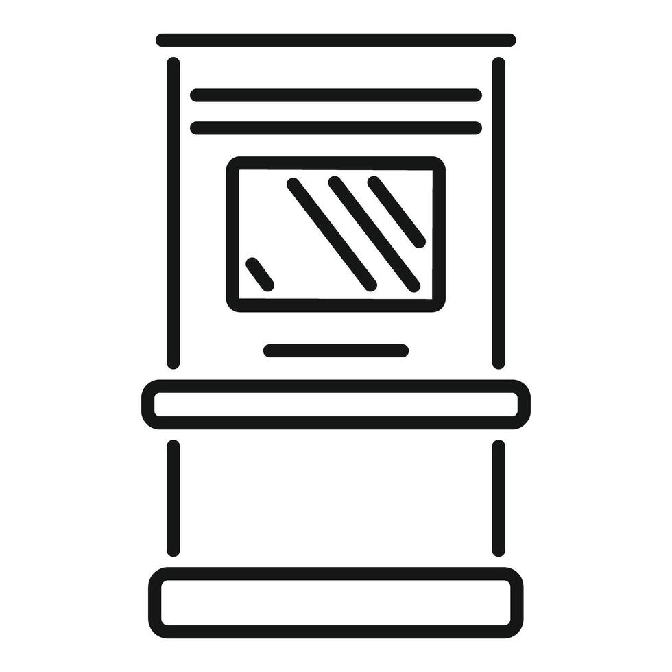 Atm machine with blank screen for banking transactions vector