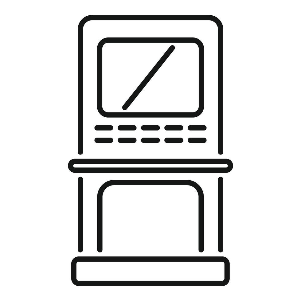 Atm cash machine with blank screen for banking operations vector