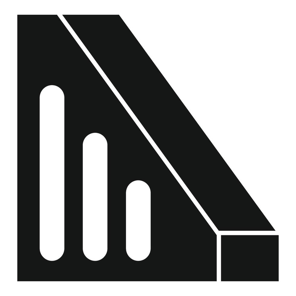 Blacksmith anvil triangle ruler icon showing three holes vector