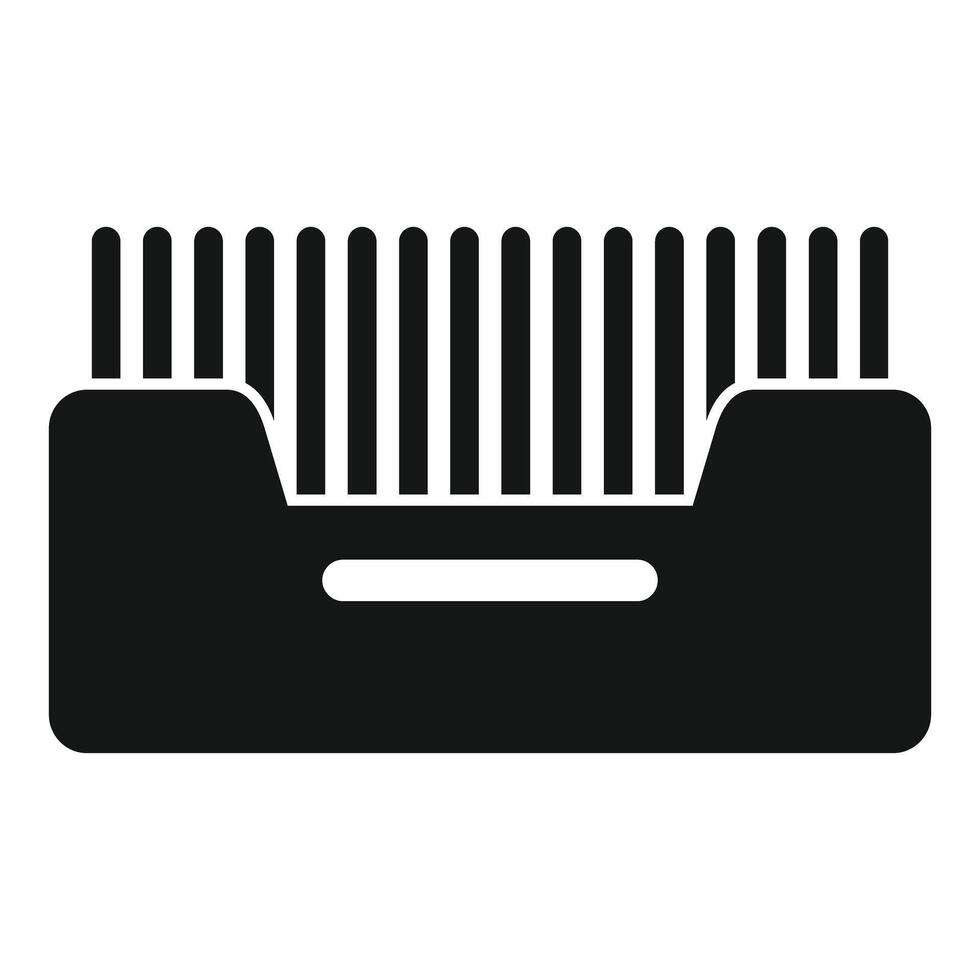 Archive box with documents icon, data storage symbol vector