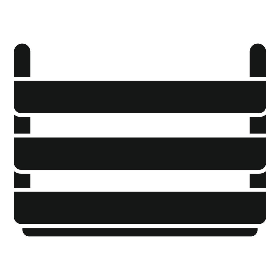 Empty wooden crate standing for delivery service vector