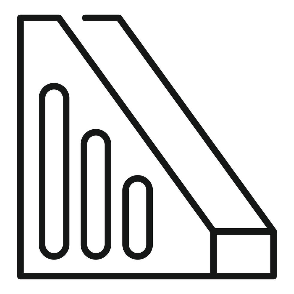 Signal strength indicator showing three bars icon vector