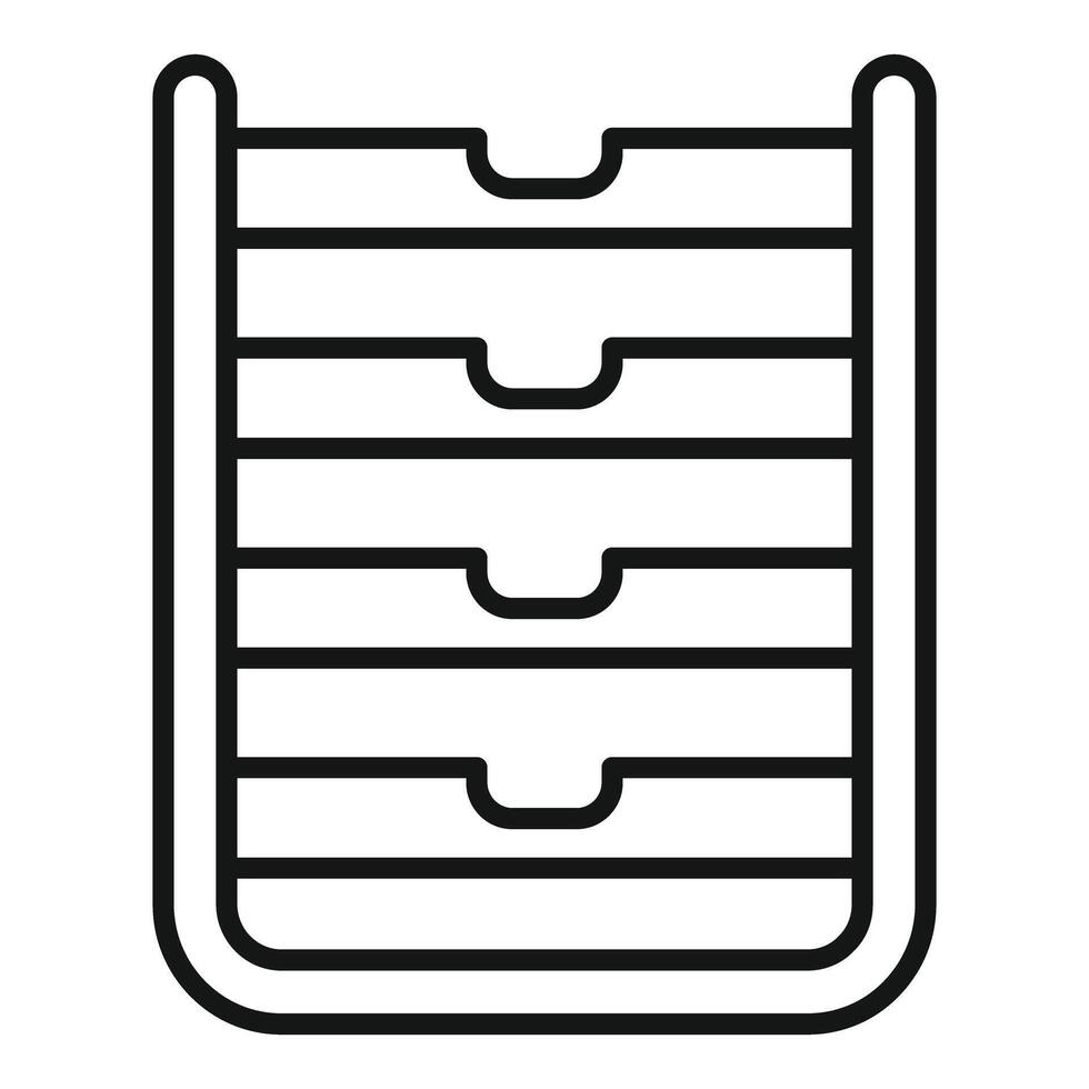 Archive storing files organizing documents office supply drawer icon vector