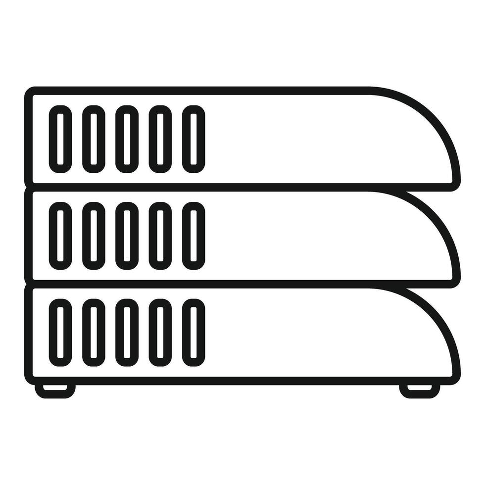 Data center server providing cloud computing services vector