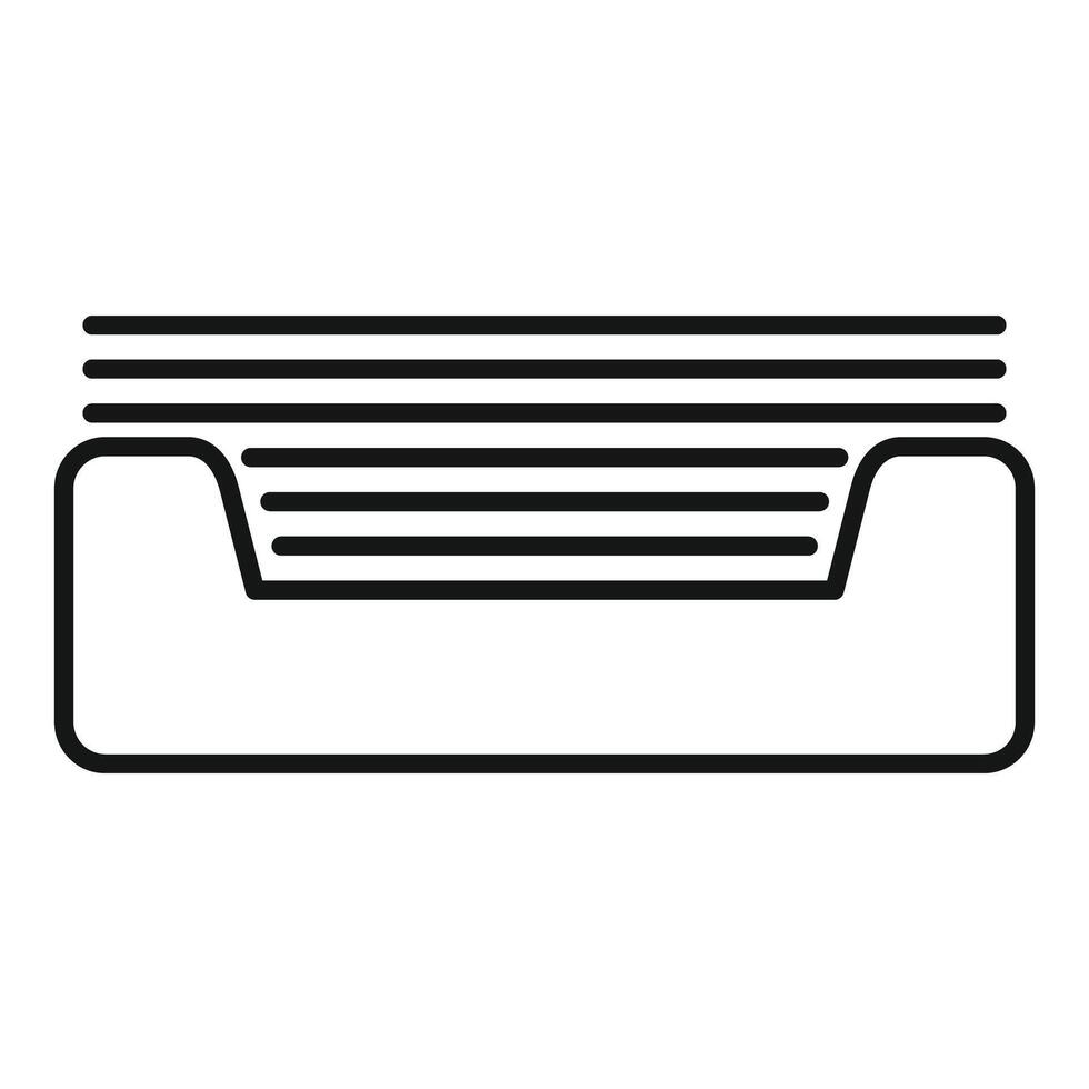 Archive tray icon representing storing important documents vector