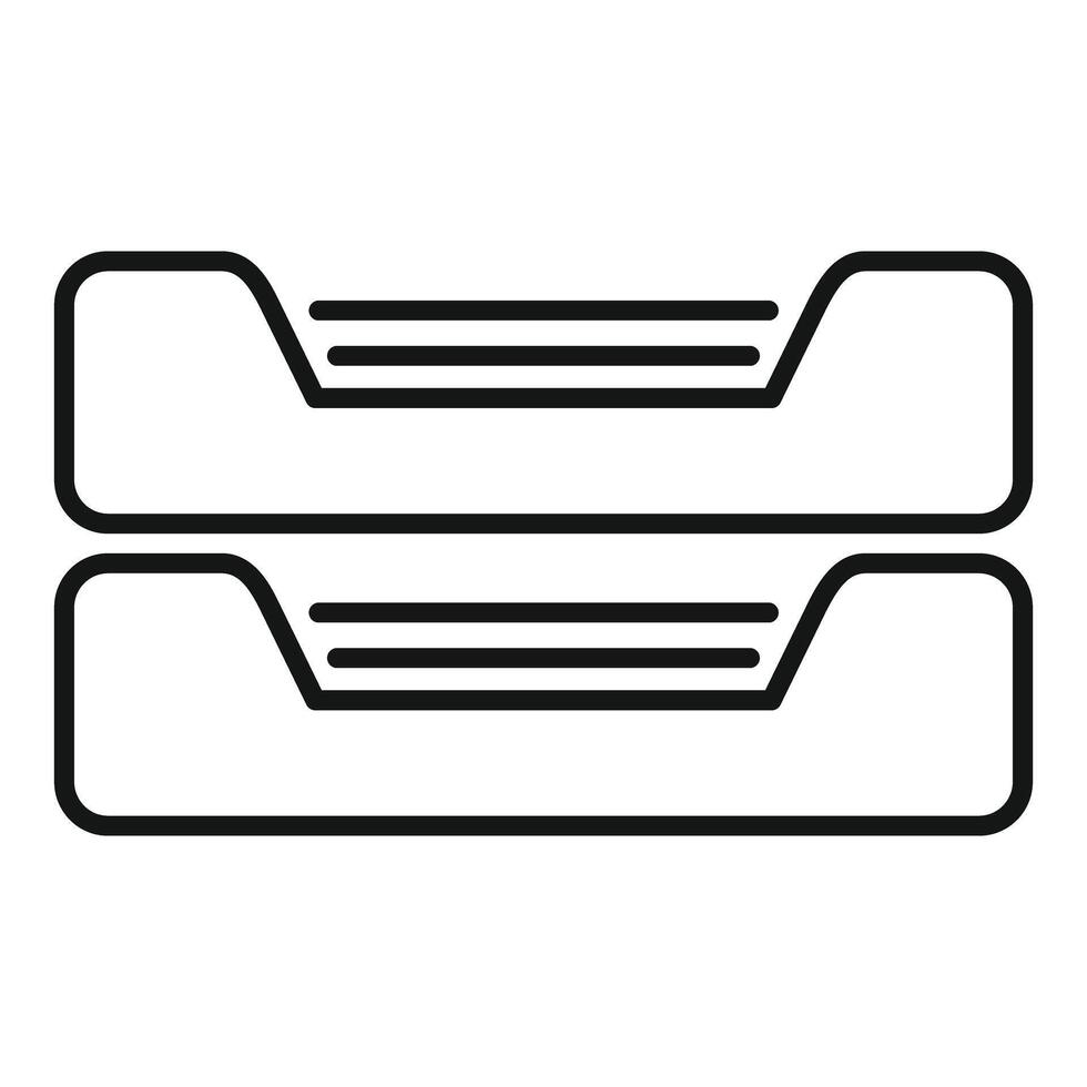 Archive drawer icon representing organizing and storing documents vector