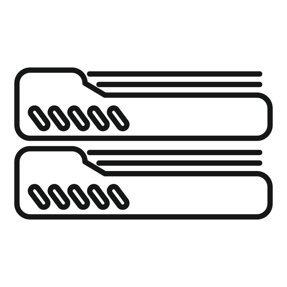 Data server icon showing digital information storage vector