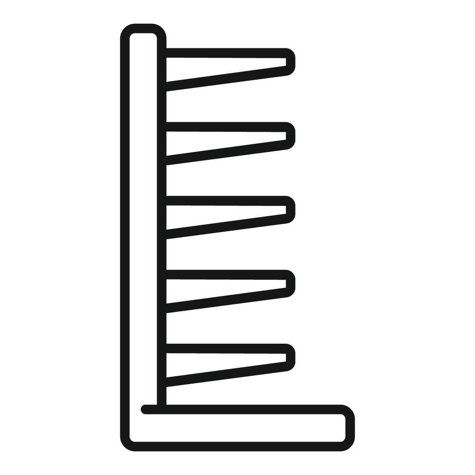 Empty retail shelf displaying products for sale in store vector