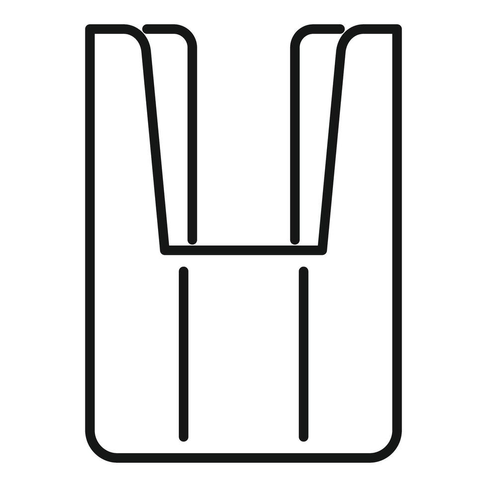 Simple minimalist outline icon of a take away food container vector