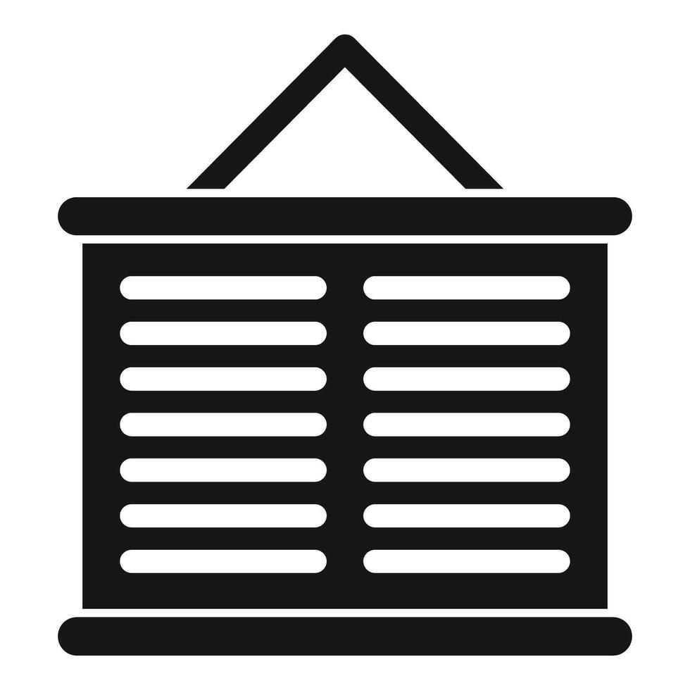 Hanging empty chart icon, simple style vector