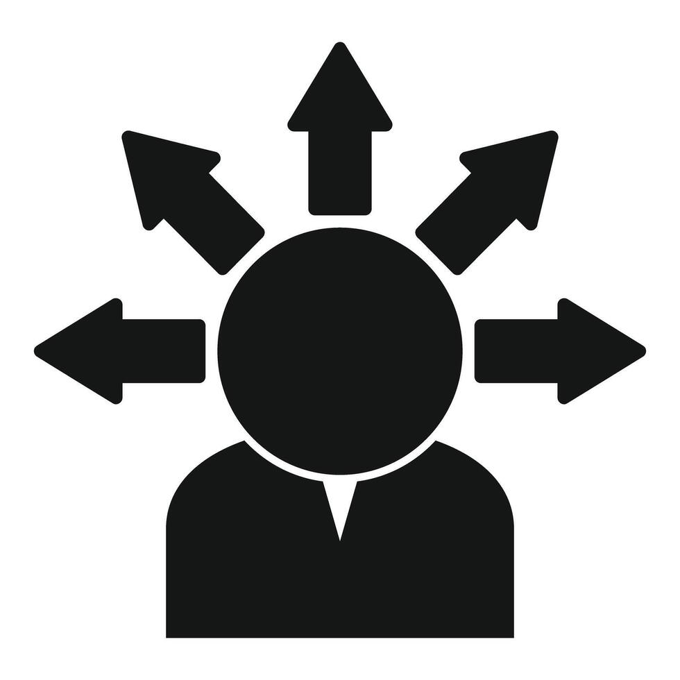 Businessman making decision choosing right direction vector