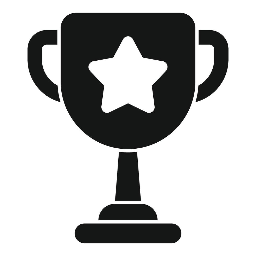Champion trophy cup showing winning and prize vector